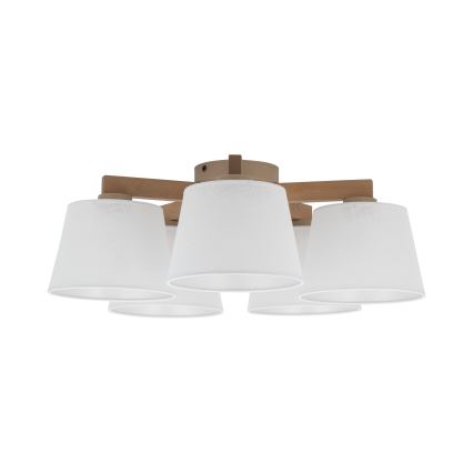 Brilagi - Površinski montiran stropni luster LATTE SABIA 5xE27/60W/230V sosna/bijela