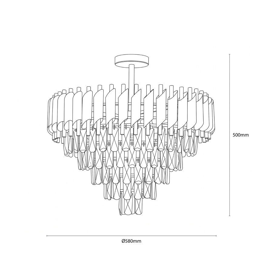 BRILAGI - Površinski montirana stropna svjetiljka ECLIPSE 9xE14/10W/230V Ø 58 cm srebrna