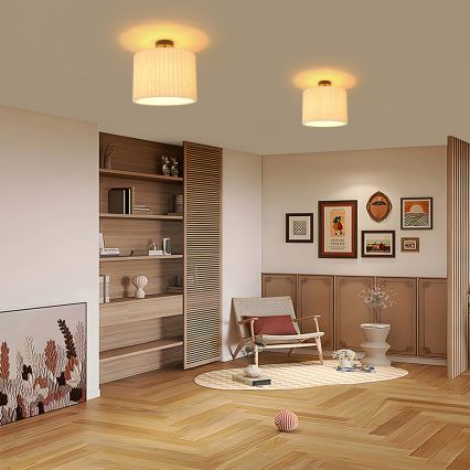 Brilagi - Površinski montirana stropna svjetiljka NORDIC WAVE 1xE27/15W/230V Ø 32 cm lan/crna