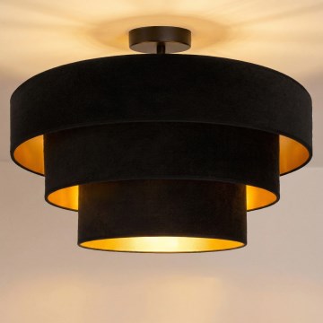 Brilagi - Površinski montirani luster LUNETA 1xE27/60W/230V Ø 40 cm crna/zlatna