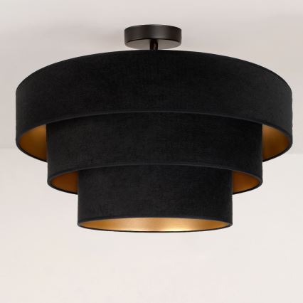 Brilagi - Površinski montirani luster LUNETA 1xE27/60W/230V Ø 40 cm crna/zlatna