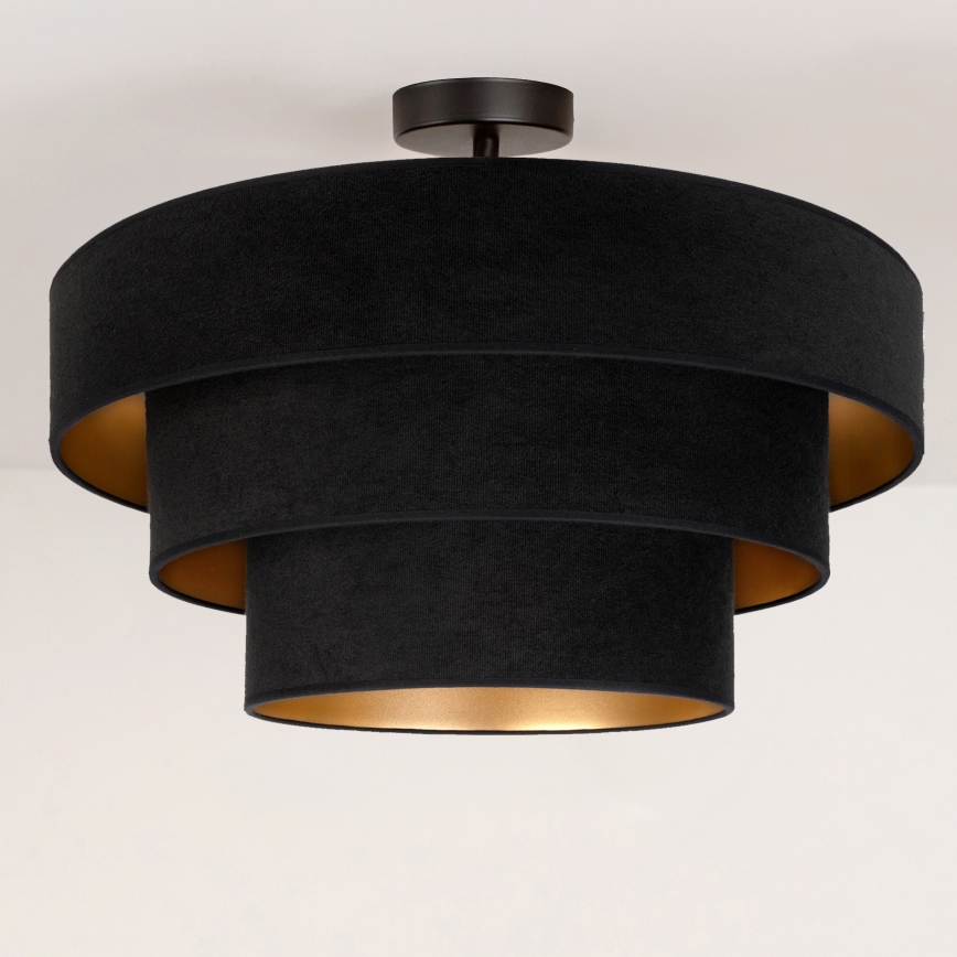 Brilagi - Površinski montirani luster LUNETA 1xE27/60W/230V Ø 40 cm crna/zlatna