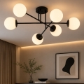 Brilagi - Površinski montirani stropni luster MILO 6xE27/60W/230V crni