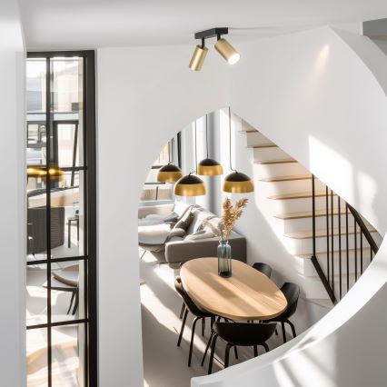 Brilagi - LED prigušiva spot svjetiljka SELE GOLDEN 2xGU10/6,5W/230V 2700-6500K crna/zlatna