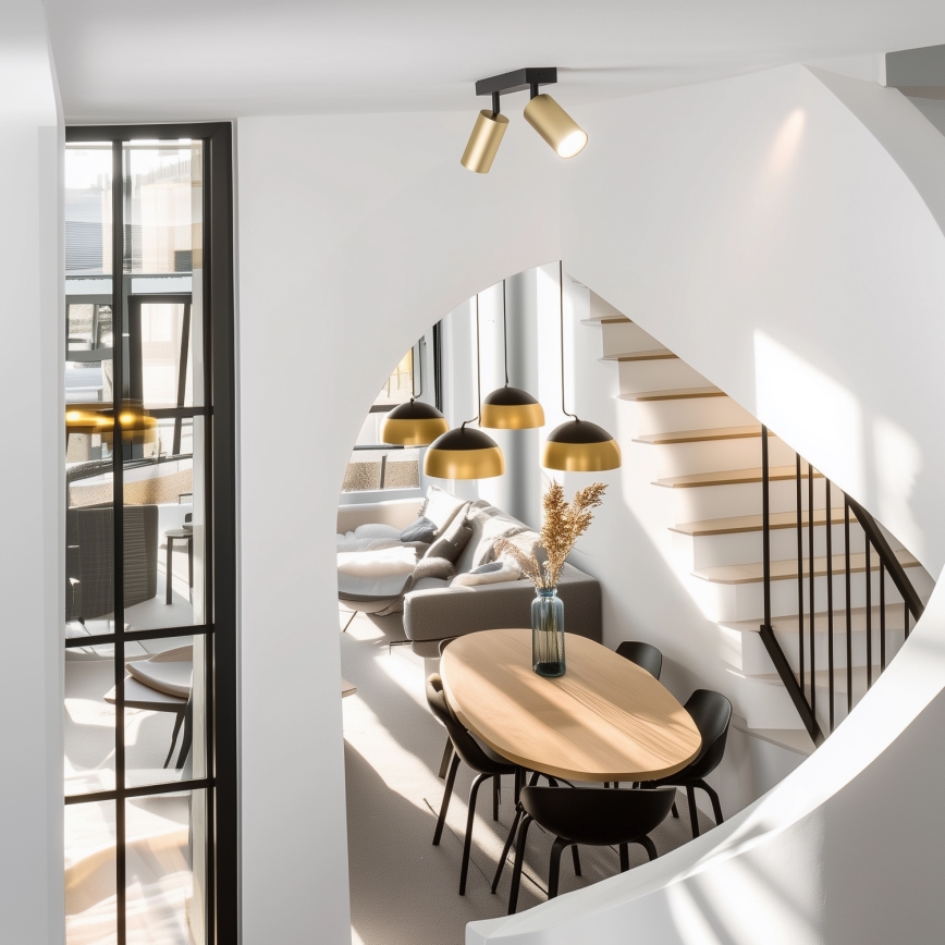 Brilagi - LED prigušiva spot svjetiljka SELE GOLDEN 2xGU10/6,5W/230V 2700-6500K crna/zlatna