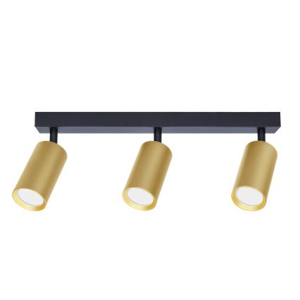 Brilagi - LED RGBW prigušivo reflektorsko svjetlo SELE GOLDEN 3xGU10/4,8W/230V 3000K crna/zlatna + daljinski upravljač