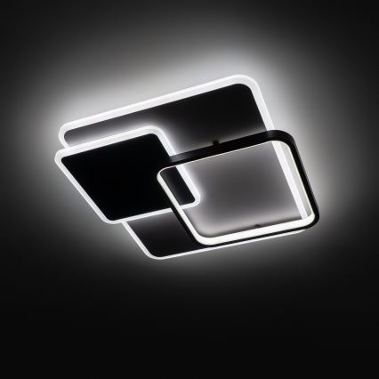 Brilagi - LED stropna svjetiljka FLARE LED/64W/230V s prigušivanjem 3000-6000K 45x45 cm bijela/crna + daljinski upravljač