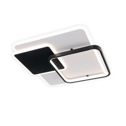Brilagi - LED stropna svjetiljka FLARE LED/64W/230V s prigušivanjem 3000-6000K 45x45 cm bijela/crna + daljinski upravljač
