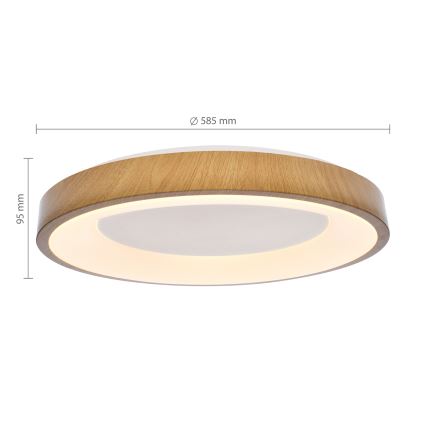 Brilagi - LED prigušivo stropno svjetlo DORIA LED/60W/230V 3000-6500K Ø 60 cm + daljinski upravljač