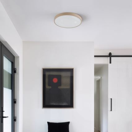 Brilagi - LED stropna svjetiljka s prigušivanjem GLASS POOL DOUBLE LED/48W/230V 3000-6000K 40 cm bež + daljinski upravljač