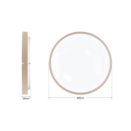 Brilagi - LED stropna svjetiljka s prigušivanjem GLASS POOL DOUBLE LED/48W/230V 3000-6000K 40 cm bež + daljinski upravljač