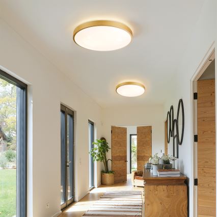 Brilagi - Stropno LED svjetlo s prigušivanjem GLASS POOL DOUBLE LED/48W/230V 3000-6000K 40 cm zlatna + daljinski upravljač