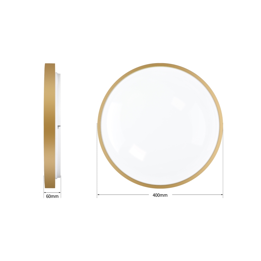 Brilagi - Stropno LED svjetlo s prigušivanjem GLASS POOL DOUBLE LED/48W/230V 3000-6000K 40 cm zlatna + daljinski upravljač