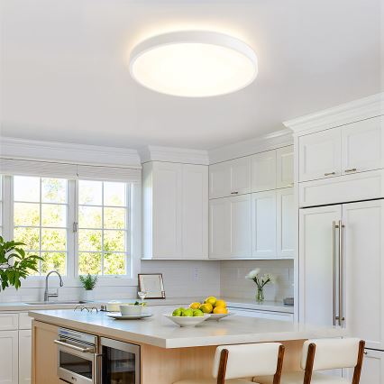 Brilagi - LED stropna svjetiljka s mogućnošću prigušivanja GLASS POOL DOUBLE LED/60W/230V 3000-6000K 50 cm bijela + daljinski upravljač