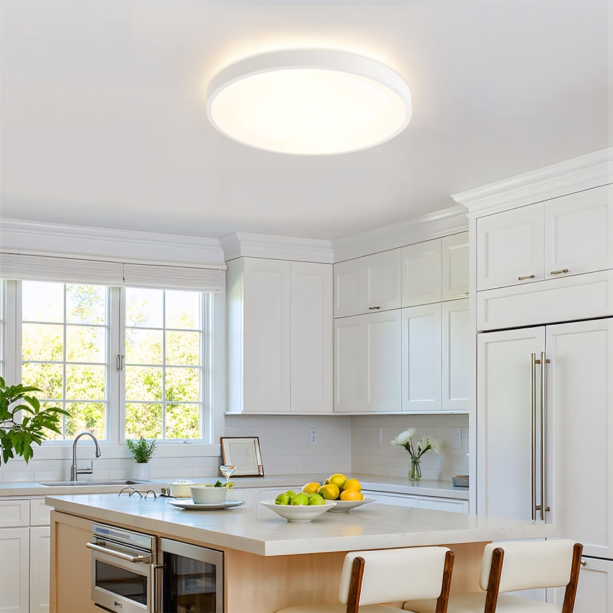 Brilagi - LED stropna svjetiljka s mogućnošću prigušivanja GLASS POOL DOUBLE LED/60W/230V 3000-6000K 50 cm bijela + daljinski upravljač