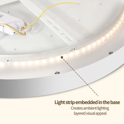 Brilagi - LED stropna svjetiljka s mogućnošću prigušivanja GLASS POOL DOUBLE LED/60W/230V 3000-6000K 50 cm bijela + daljinski upravljač