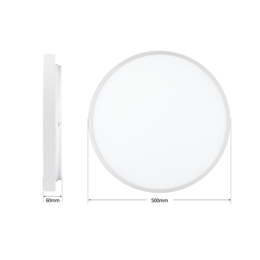 Brilagi - LED stropna svjetiljka s mogućnošću prigušivanja GLASS POOL DOUBLE LED/60W/230V 3000-6000K 50 cm bijela + daljinski upravljač