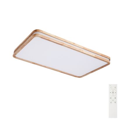 Brilagi - LED prigušivo stropno svjetlo MOLINA SQUARE LED/128W/230V 3000-6000K hrast 90x60 cm + daljinski upravljač