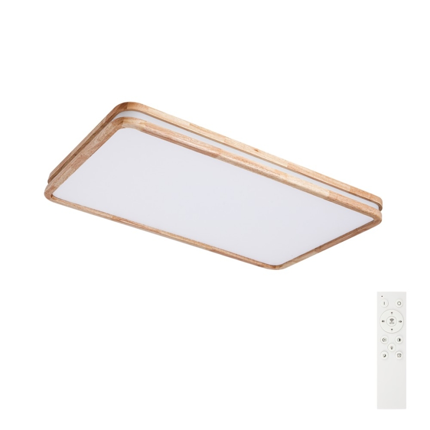 Brilagi - LED prigušivo stropno svjetlo MOLINA SQUARE LED/128W/230V 3000-6000K hrast 90x60 cm + daljinski upravljač