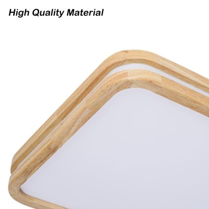 Brilagi - LED prigušivo stropno svjetlo MOLINA SQUARE LED/128W/230V 3000-6000K hrast 90x60 cm + daljinski upravljač