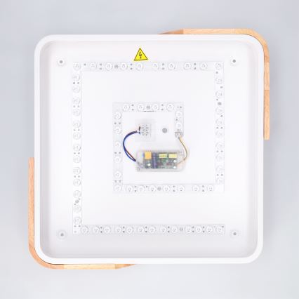 Brilagi - LED prigušivo stropno svjetlo PILANA LED/48W/230V 3000-6500K hrast/bijela 42x42 cm + daljinski upravljač