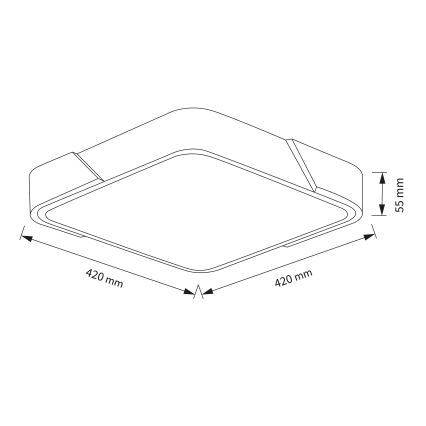 Brilagi - LED prigušivo stropno svjetlo PILANA LED/48W/230V 3000-6500K hrast/bijela 42x42 cm + daljinski upravljač