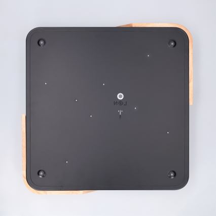 Brilagi - LED stropno svjetlo s prigušivanjem PILANA LED/48W/230V 3000-6500K hrast/crna 42x42 cm + daljinski upravljač