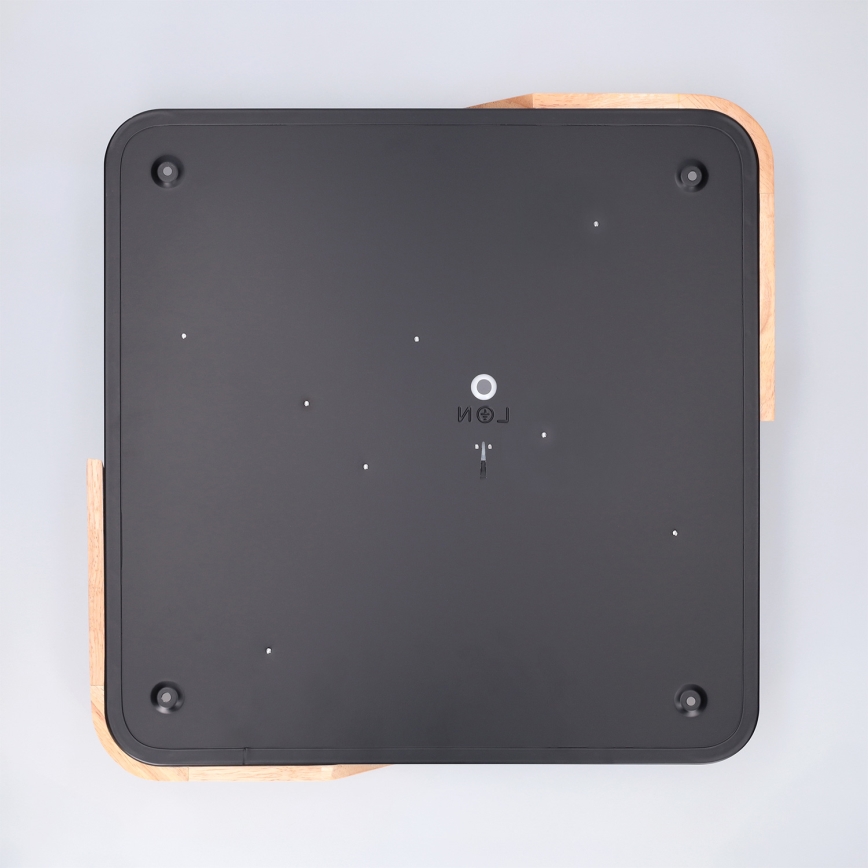 Brilagi - LED stropno svjetlo s prigušivanjem PILANA LED/48W/230V 3000-6500K hrast/crna 42x42 cm + daljinski upravljač