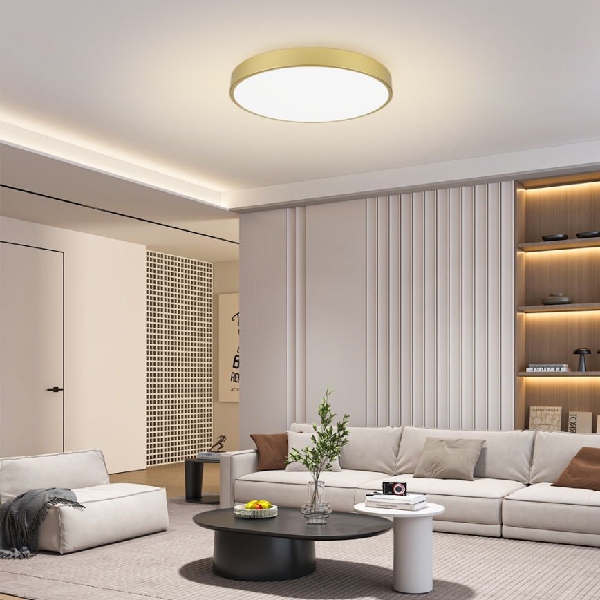 Brilagi - prigušivo LED stropno svjetlo POOL SMART LED/100W/230V 3000-6000K 80 cm zlatno Wi-Fi Tuya + daljinski upravljač