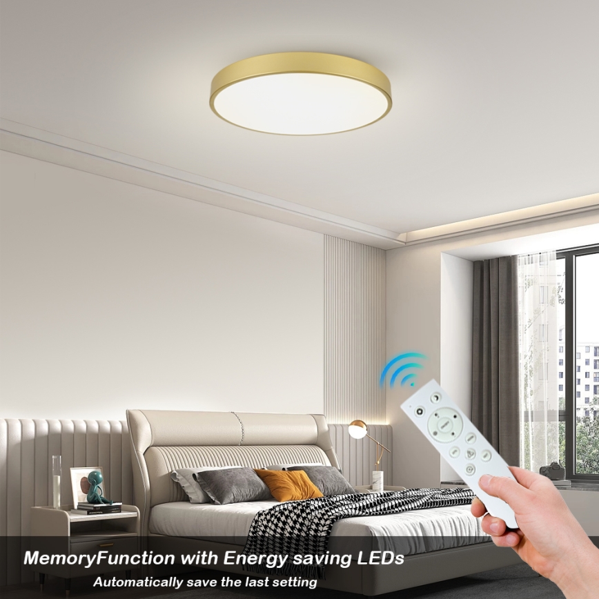 Brilagi - prigušivo LED stropno svjetlo POOL SMART LED/100W/230V 3000-6000K 80 cm zlatno Wi-Fi Tuya + daljinski upravljač
