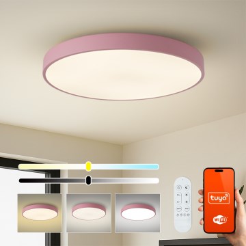 Brilagi - Prigušiva LED svjetiljka POOL SMART LED/100W/230V Ø 80 cm 3000-6000K Wi-Fi Tuya + daljinski upravljač ružičasta