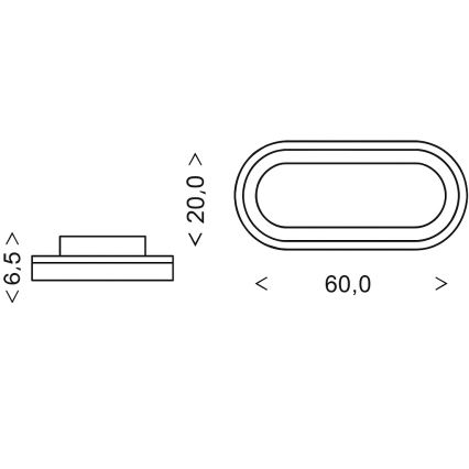 Brilagi - LED stropna svjetiljka TRIVARO s mogućnošću prigušivanja LED/85W/230V 3000-6000K 20x60 cm + daljinski upravljač