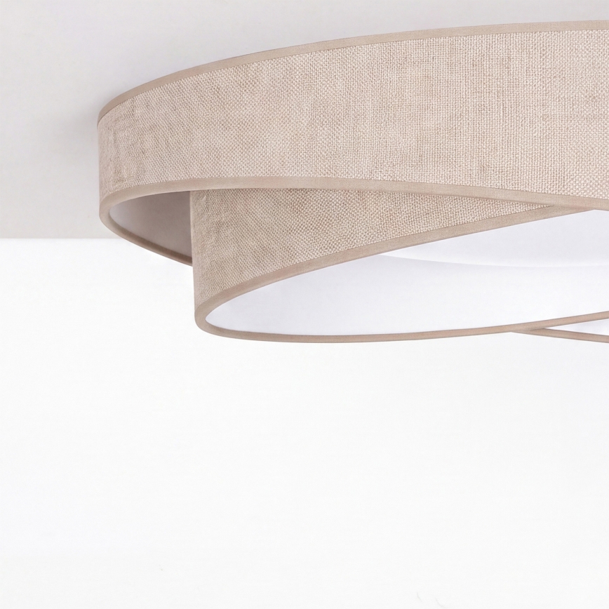 BRILAGI - LED prigušivo stropno svjetlo VELVET TWIST LED/36W/230V 3000-6000K Ø 65 cm Wi-Fi Tuya Beacon bež + daljinski upravljač
