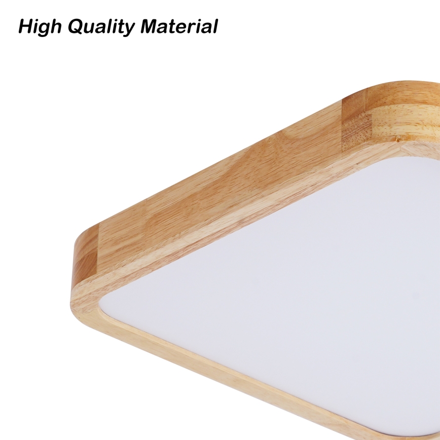 BRILAGI - LED prigušivo stropno svjetlo WOODLINE SQUARE LED/48W/230V 3000-6000K hrast 40x40 cm + daljinski upravljač
