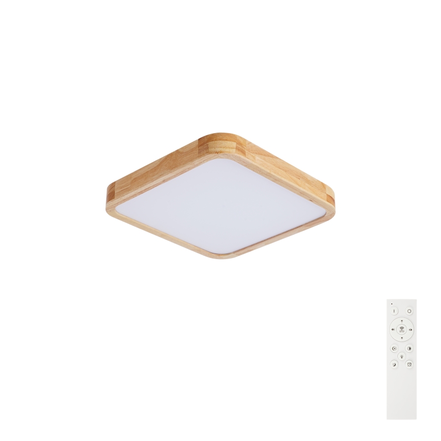 Brilagi - LED prigušivo stropno svjetlo WOODLINE SQUARE LED/48W/230V 3000-6000K hrast 40x40 cm + daljinski upravljač