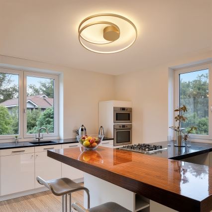 Brilagi - LED prigušivo stropno svjetlo TWISTER LED/48W/230V 3000-6000K Ø 50 cm zlatno + daljinski upravljač