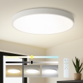 Brilagi - prigušiva stropna svjetiljka POOL SMART LED/128W/230V 3000-6000K prom. 100 cm Wi-Fi Tuya bijela + daljinski upravljač
