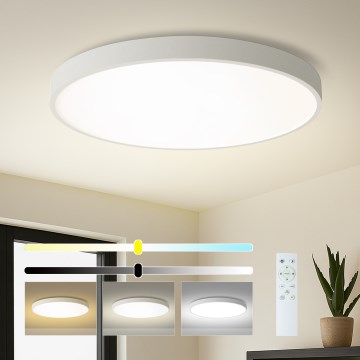 Brilagi - prigušiva stropna svjetiljka POOL SMART LED/128W/230V 3000-6000K prom. 100 cm Wi-Fi Tuya bijela + daljinski upravljač