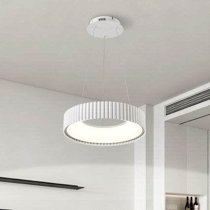 Brilagi - viseći LED luster s mogućnošću prigušivanja na sajli FALCON MODERN LED/30W/230V 3000-6000K Ø 40 cm bijela + daljinski upravljač