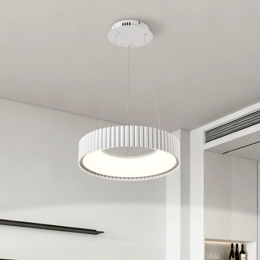 Brilagi - viseći LED luster s mogućnošću prigušivanja na sajli FALCON MODERN LED/30W/230V 3000-6000K Ø 40 cm bijela + daljinski upravljač