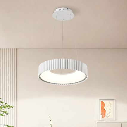 Brilagi - viseći LED luster s mogućnošću prigušivanja na sajli FALCON MODERN LED/30W/230V 3000-6000K Ø 40 cm bijela + daljinski upravljač