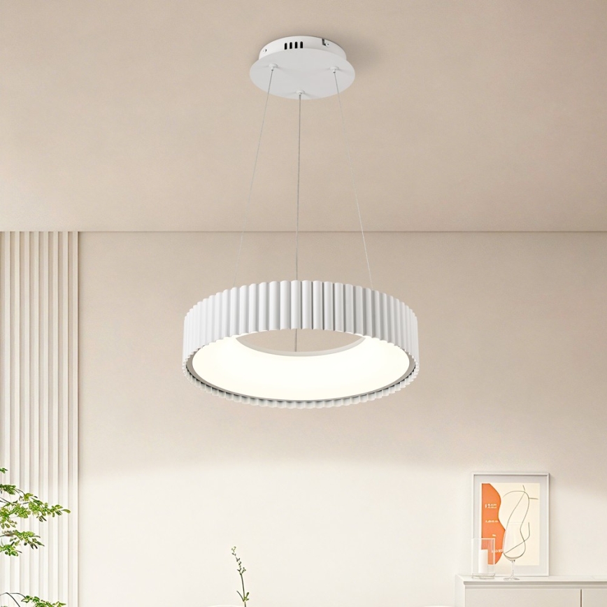 Brilagi - viseći LED luster s mogućnošću prigušivanja na sajli FALCON MODERN LED/30W/230V 3000-6000K Ø 40 cm bijela + daljinski upravljač