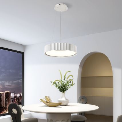 Brilagi - viseći LED luster s mogućnošću prigušivanja na sajli FALCON MODERN LED/30W/230V 3000-6000K Ø 40 cm bijela + daljinski upravljač