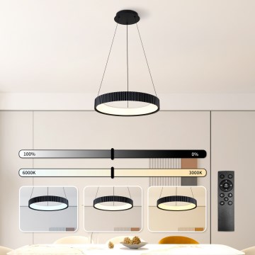 Brilagi - prigušivi LED luster na sajli FALCON MODERN LED/30W/230V 3000-6500K prom. 40 cm crna + daljinski upravljač