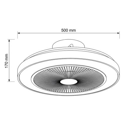 Brilagi - stropni LED ventilator s prigušivom rasvjetom LED/38W/230V 3000-6500K Ø 50 cm bijela/smeđa + daljinski upravljač