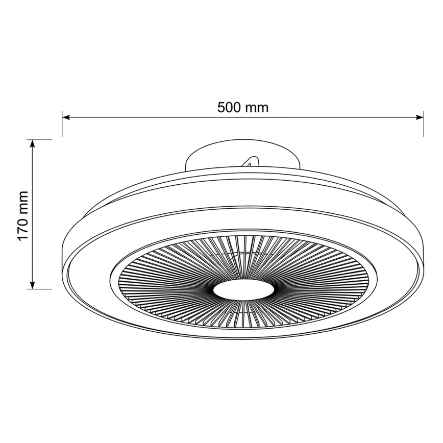 Brilagi - stropni LED ventilator s prigušivom rasvjetom LED/38W/230V 3000-6500K Ø 50 cm bijela/smeđa + daljinski upravljač