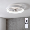 Brilagi - Prigušivi LED stropni ventilator LED/34W/230V ø 50 cm bijela + daljinski upravljač