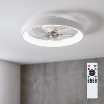 Brilagi - Prigušivi LED stropni ventilator LED/34W/230V ø 50 cm bijela + daljinski upravljač