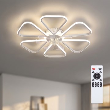 Brilagi - prigušivi LED stropni ventilator LED/38 W/230 V, 3000–6500 K, promjer 76 cm, bijela + daljinski upravljač