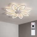 Brilagi - Prigušivi LED stropni ventilator LED/43W/230V Ø 90 cm bijeli + daljinski upravljač
